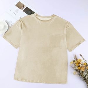 Apricot/beige Pocket Top